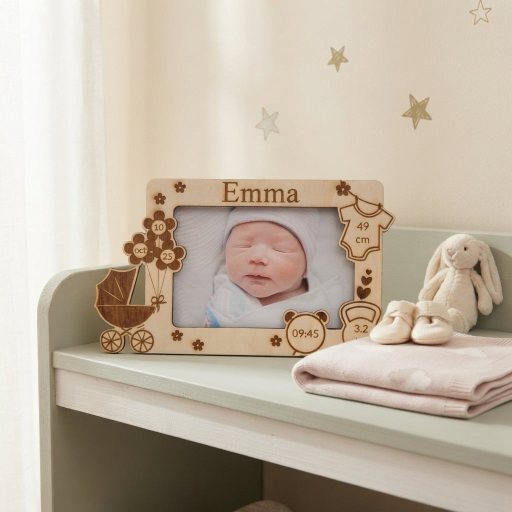 Newborn fotokader – Kinderwagen